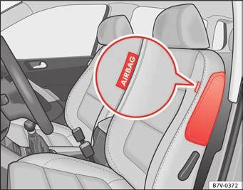 Airbagsystem 37 (fortsættelse) Forsædepassagerens frontairbag må kun frakobles, hvis der undtagelsesvis er fastgjort et børnesæde på passagersædet.