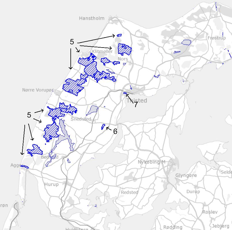 Bilag 2 Forslag til potentielle naturområder i Thisted Kommune Potentielle naturområder.