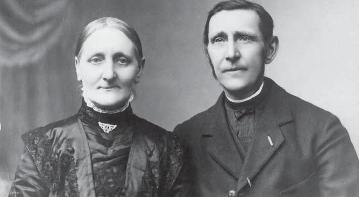Sognefoged og sognerådsformand Jens Mouridsen Bak og hustru Margrethe, Bjerget.