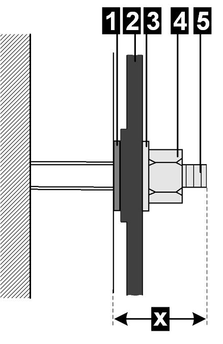 Instrukser vedr. montering og indbygning P30 3... Huller til kabelholder 2) Hvis der er en kabelholder, skal hullerne til kabelholderen 3 tegnes. 3) Bor borehullerne, og sæt evt.