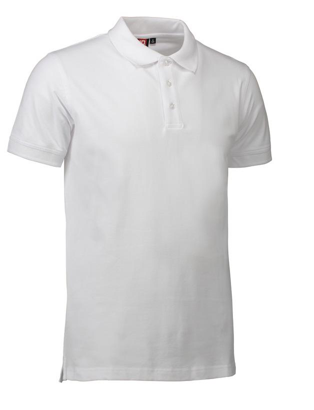 ID Stretch T-Shirt Kortærmet T-shirt i behagelig bomuldskvalitet med stretch for bedste komfort og pasform. Flatlock-stikninger ved hals.