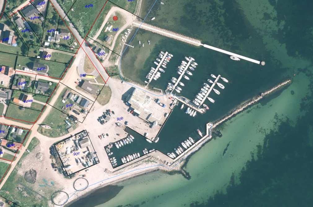 2. havnearealer, der ved lokalplan er udlagt til havneformål - fortsat Tænkt