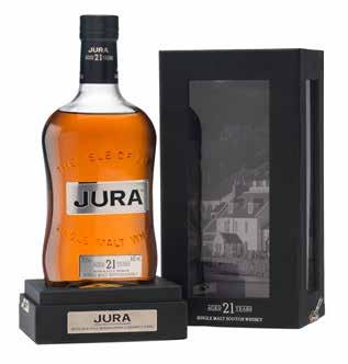 12 / SCOTCH WHISKY SINGLE MALT PRODUKTKATALOG SEPTEMBER 2018 Isle of Jura 21 Years Old Whiskyen har, i lighed med andre Jura whiskies,