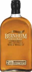 30 / AMERIKANSK WHISKY PRODUKTKATALOG SEPTEMBER 2018 Bernheim Original Wheat Whiskey 7 Years Old Amerikas første og eneste hvede-whiskey med en helt særegen, meget indsmigrende smag.