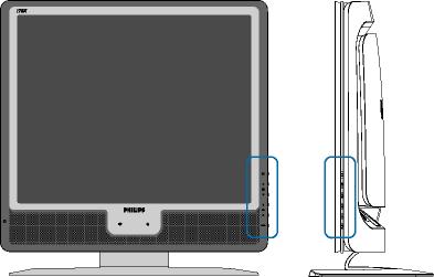 Installation af LCD-skærmen Produktbeskrivelse set forfra Tilslutning til PC Kom godt i gang Optimering af ydeevne Installation af LCD-skærmen Produktbeskrivelse set forfra 1 Knappen POWER tænder