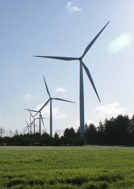 Store vindmøller Møller med en totalhøjde op til 150 meter Afstand til nabobeboelse mindst 4 gange højden - Ved totalhøjde 150 meter altså 600 meter Støjkrav: Bekendtgørelse om støj fra vindmøller,