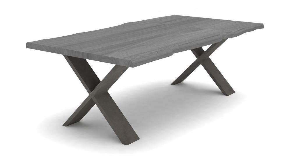 PRISLISTE Forest 1-plank, sofaborde BEN X el. 6 BEN 1 Sofabord med 3 cm plade i massivt træ - organisk eller lige kant. Ben X: i stål 8x2 eller ben 6: U-ben i stål 10x1 cm.