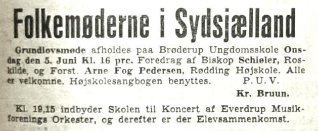 Grundlovsmøder i Brøderup 1956-1963 (af