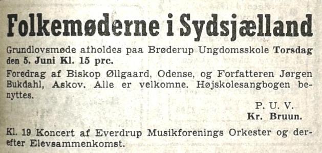 Grundlovsmøder i Brøderup 1956-1963 (af