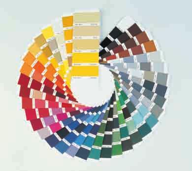 Dog kan portbladet bestilles i flere andre forskellige farver valgt ud fra et udvidet