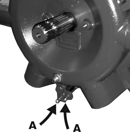 Løft og afmontering af pumpen Når pumpen løftes og afmonteres skal der anvendes en sjækkel, der sættes på det indbyggede løfteøje, der sidder mellem topstykkerne (A). ± ADVARSEL!