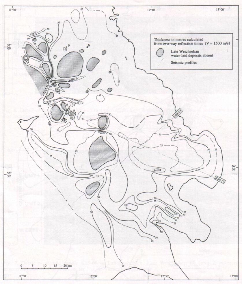 I en boring i Skagerrak har Haugwitz og Wong (1993) identificeret ishavs sedimenter, som overlejrer en moræneenhed.