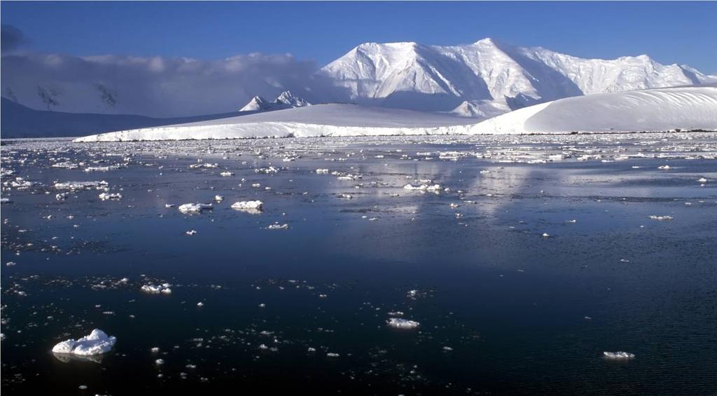 en smal isbræmme. Isen brød sammen, og vandet fossede ud i Nordatlan- ten.