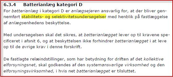 AKTØRDAG FOR BATTERIANLÆG Teknisk Forskrift 3.