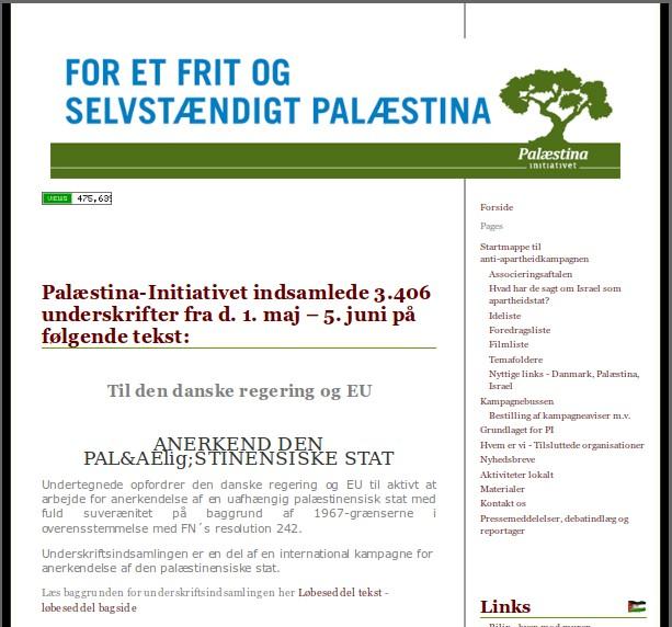 Opgaver 2) Palæstina-initiativet Undersøg www.