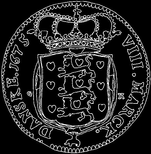 uddeling blandt soldater som hædersgave? Fig. 2. 1 og 2 dukat u. år (1675) (H. 7-8, Sieg 86-87). Møntmester Gotfred Krüger. B1 B3 B2 Fig. 1. 2 kroner 1675 (H.