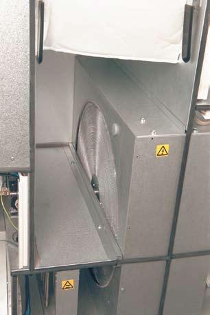 Generel produktbeskrivelse Roterende varmeveksler Flexit skabsaggregater kan leveres med roterende varmegenvinding.
