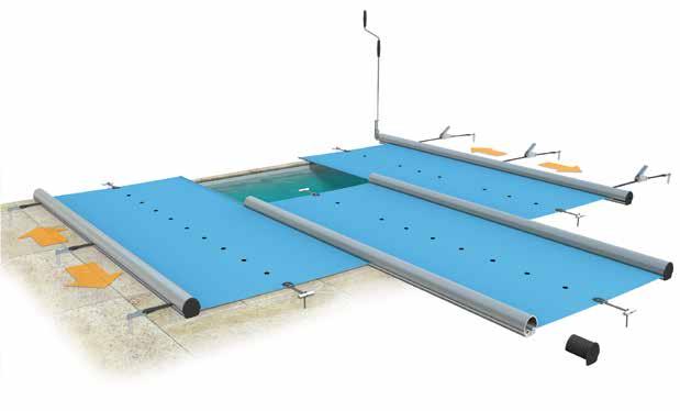 Ved lukning trækkes et safetycover nemt ud med en trækline. Walu Pool er et meget populært, miljørigtigt og børnesikkert safetycover.