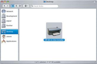 Når du har fuldført software installationen, er du færdig. b Dubbelklicka på ikonen för HP All-in-One Installer.
