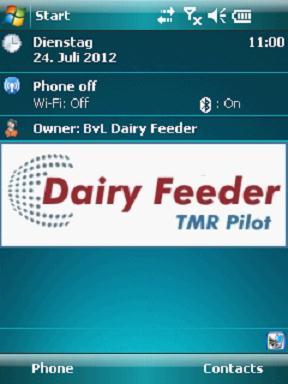 Nu skal der vælges samme port i Dairy Feeder PDA softwaren, der før blev valgt i Windows bluetooth indstillingerne.