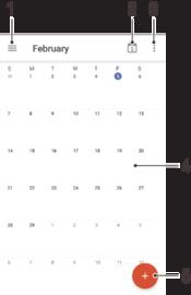 Kalender og vækkeur Kalender Brug kalenderprogrammet til at håndtere din tidsplan. Hvis du er logget på og har synkroniseret din enhed med en eller flere onlinekonti, som omfatter kalendere, f.eks.