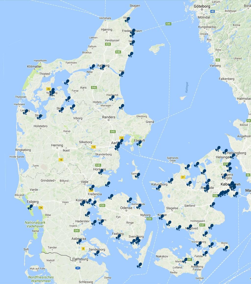 Status - tilmeldte havne 100 Vild med