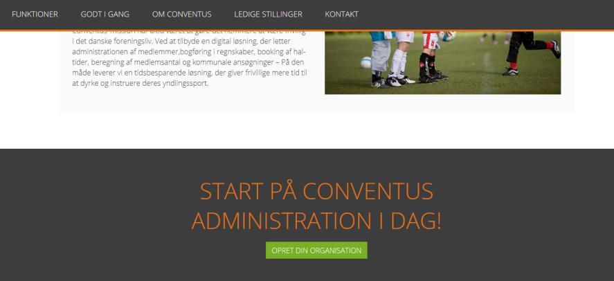 2. Oprettelse af forening i Gå ind på www.conventus.