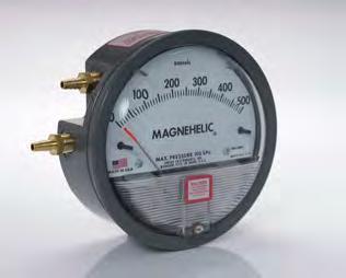 Magnehelic manometret er opbygget med et enkelt friktionsløst detekteringssystem, som hurtigt indikerer