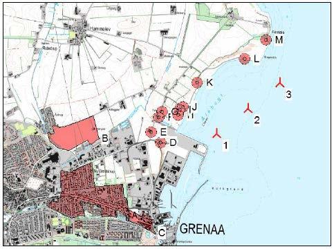 1 PROJEKTMULIGHEDER NORDØST FOR GRENAA HAVN Der er stor interesse national og international for et muligt havvindmølleprojekt nord for Grenaa Havn.