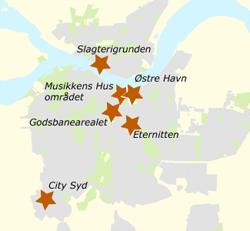 Disse områders udvikling og omdannelse har stor betydning for alle i Aalborg Kommune og skal ofres særlig opmærksomhed.
