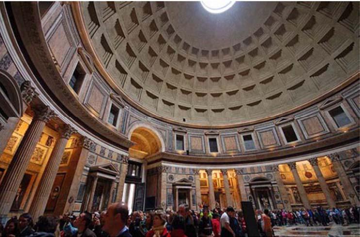 Pantheon-kuplen i Rom 70 e.kr.
