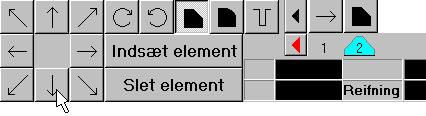 Et reife eksempel Rækken af elementer skal nu se således ud: Dobbelt-klik nu på elementet der viser en pil nedad, og udfyld efterfølgende
