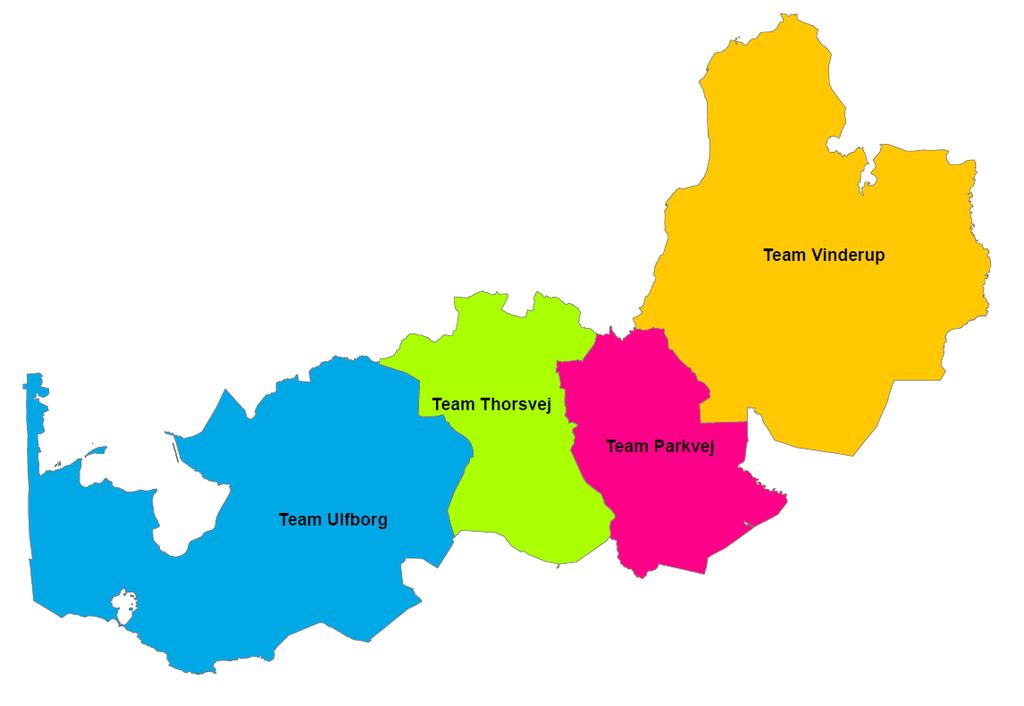 Socialdistrikter Holstebro Kommune er opdelt i fire socialdistrikter.