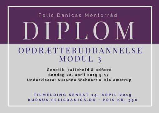 Felis Danicas Mentorråd DIPLOM OPDRÆTTERUDDANNELSE MODUL 4 Udstilling, købeloven, kontrakter, etik og moral Søndag 24.