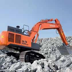 Pålidelighed under de barskeste betingelser Holdbare dele Vores store gravemaskiner er designet til at levere øget tilgængelighed og produktivitet, selv på de barskeste arbejdssteder.