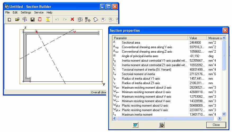 5.1 Indledende betragtninger Figur 5.0: Visning af eleent 1 og datablad beregnet i Free Sketch 5.1.5 Etagestivheder De udførte beregninger er koncentreret o øverste og nederste etage.