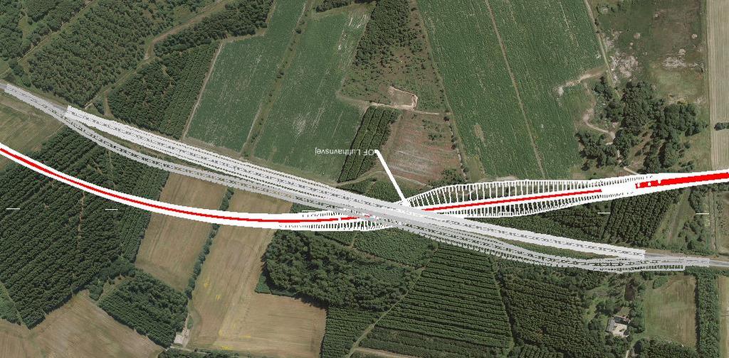 Linjeføringen for den eksisterende Lufthavnsvej fastholdes, mens længdeprofilet hæves 0,8 m over en strækning på ca. 0,9 km.