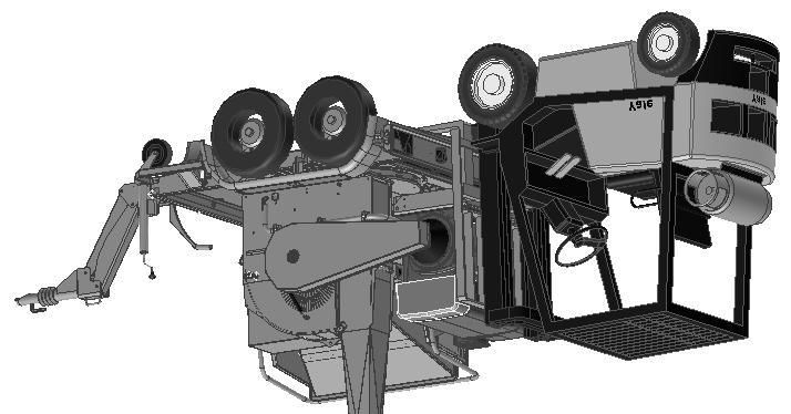 7 Figur 5 Løftning med gaffeltruck Opbevar brugsanvisninger for PTO aksel sammen med denne brugsanvisning i den anbragte manualboks på maskinen.