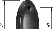 buffere GETO gummibuffer Oval model Med 2 stk ø5,0 mm