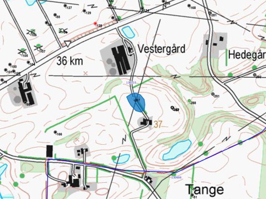 14 Mast 468 VSM 10099 Vestergård, Vindum 130715-287 Undersøgt af Astrid Skou Hansen og Thomas Rune Knudsen Undersøgelsens forløb og udgravningsmetode Kun knap 50 m nord for det afsatte punkt var der