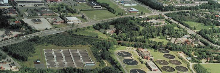 Ejby Mølle Renseanlæg er det største renseanlæg i Hovedvandopland Odense Fjord med en kapacitet på 385.000 PE. Foto: Jan Kofod Winther.