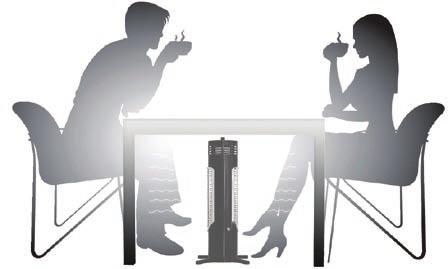 Omnis er designet til at opvarme 2 personer, som sidder på hver side af bordvarmeren.