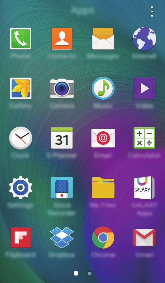 Grundlæggende brug Skærmen Apps Skærmen Apps viser ikoner for alle apps, herunder nyinstallerede apps. Tryk på Apps på Startskærmen for at åbne skærmen Apps.
