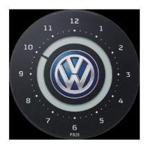 VW logo, hvid Til montering på forruden.