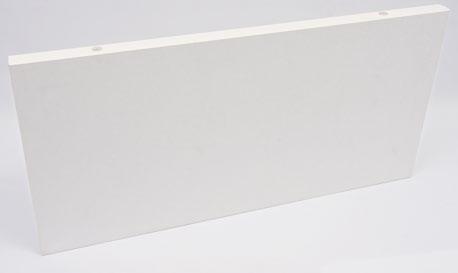 GENEREL INFORMATION Systembeskrivelse: ROCKFON Contour er en rammeløs akustisk baffel, bestående af en 50 mm tyk stenuldsplade. Begge sider af pladen er dækket af en glat mat, hvid glasfleece.