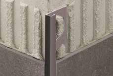 Væghjørner og kantprofiler Schlüter -QUADEC-TS Schlüter -QUADEC-TS er en førsteklasses afslutningsprofil af aluminium med en speciel strukturering og tekstur til ydre væghjørner og afslutninger af