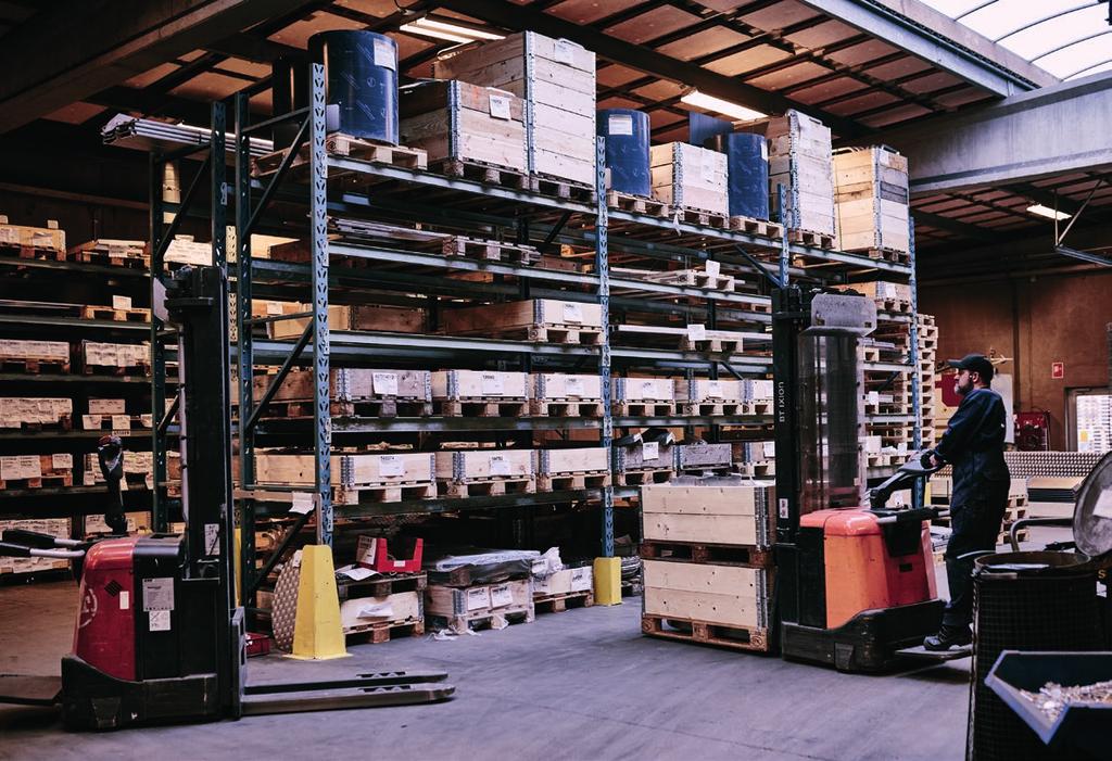 Supply chain Maksimal fleksibilitet fra lager til levering Vores produktions- og forsyningskæde er på alle måder tilpasset vores kunders behov.