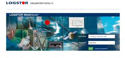 5.4.1 WeldMaster - LOGSTOR WeldMaster - Generelt Portal Login 1. Åben din internet browser og indtast weldmaster.