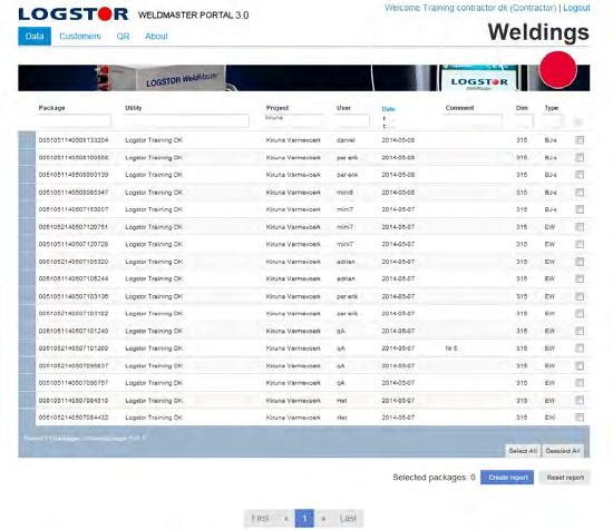 5.4.2 WeldMaster - LOGSTOR WeldMaster - Generelt Portal Informationssøgning a b c d e f g h i 4.