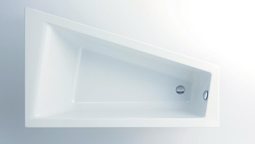 0373461 70 70 Ifö Acrylic asymmetrisk badekar Et asymmetrisk badekar er den perfekte løsning til et smalt badeværelse.
